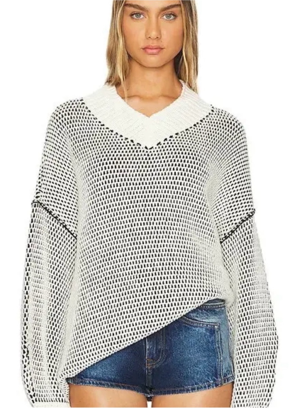 Free People Maise Women’s V Neck Sweater